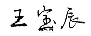 曾庆福王宝辰行书个性签名怎么写