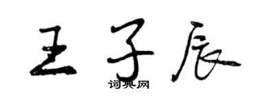 曾庆福王子辰行书个性签名怎么写