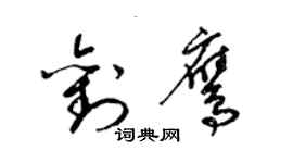 梁锦英刘鹰草书个性签名怎么写