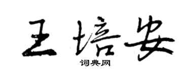曾庆福王培安行书个性签名怎么写