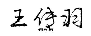 曾庆福王传羽行书个性签名怎么写