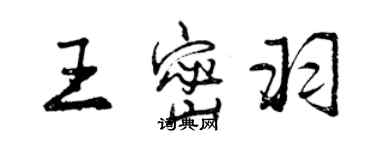 曾庆福王密羽行书个性签名怎么写
