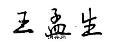 曾庆福王孟生行书个性签名怎么写