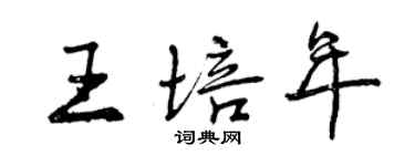 曾庆福王培年行书个性签名怎么写