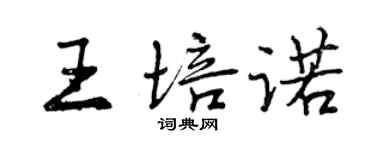 曾庆福王培诺行书个性签名怎么写