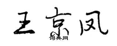 曾庆福王京凤行书个性签名怎么写