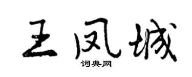 曾庆福王凤城行书个性签名怎么写