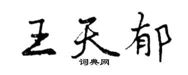 曾庆福王天郁行书个性签名怎么写