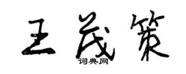 曾庆福王茂策行书个性签名怎么写