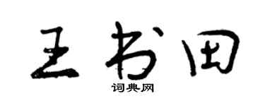 曾庆福王书田行书个性签名怎么写