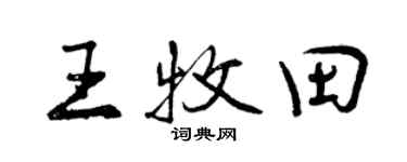 曾庆福王牧田行书个性签名怎么写