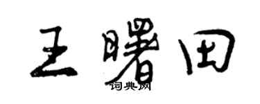 曾庆福王曙田行书个性签名怎么写