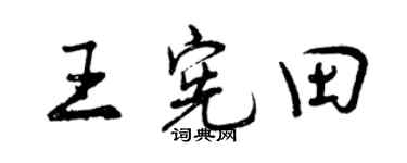 曾庆福王宪田行书个性签名怎么写