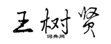 曾庆福王树贤行书个性签名怎么写