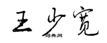 曾庆福王少宽行书个性签名怎么写