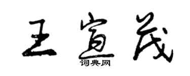 曾庆福王宣茂行书个性签名怎么写