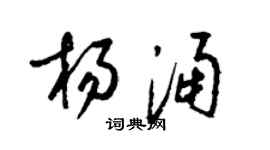 梁锦英杨涌草书个性签名怎么写