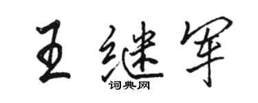骆恒光王继军行书个性签名怎么写