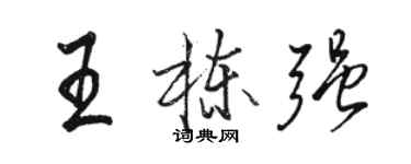 骆恒光王栋强行书个性签名怎么写