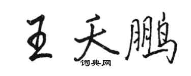 骆恒光王夭鹏行书个性签名怎么写