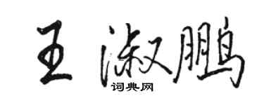 骆恒光王淑鹏行书个性签名怎么写