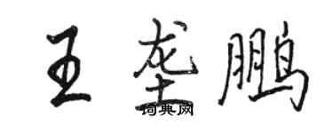骆恒光王垄鹏行书个性签名怎么写