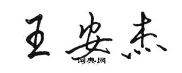 骆恒光王安杰行书个性签名怎么写