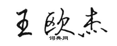 骆恒光王欧杰行书个性签名怎么写