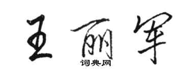 骆恒光王丽军行书个性签名怎么写