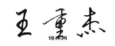 骆恒光王重杰行书个性签名怎么写
