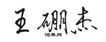 骆恒光王硼杰行书个性签名怎么写
