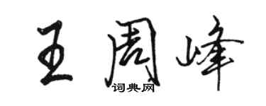 骆恒光王周峰行书个性签名怎么写