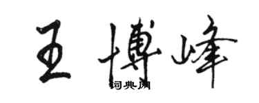 骆恒光王博峰行书个性签名怎么写