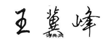 骆恒光王冀峰行书个性签名怎么写