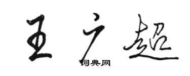 骆恒光王广超行书个性签名怎么写