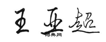 骆恒光王亚超行书个性签名怎么写