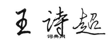 骆恒光王诗超行书个性签名怎么写