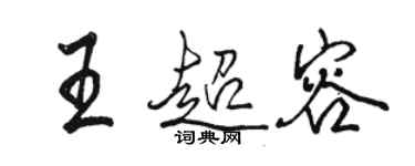 骆恒光王超容行书个性签名怎么写