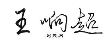 骆恒光王响超行书个性签名怎么写