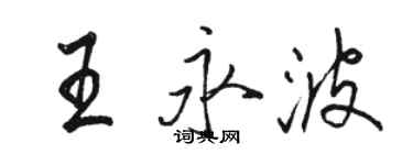 骆恒光王永波行书个性签名怎么写
