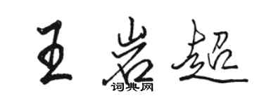 骆恒光王岩超行书个性签名怎么写