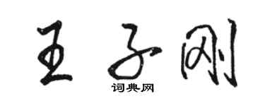 骆恒光王子刚行书个性签名怎么写