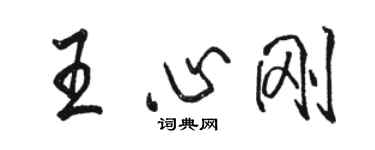 骆恒光王心刚行书个性签名怎么写