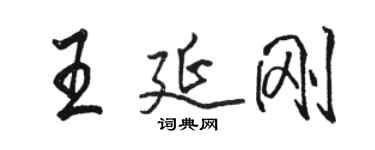 骆恒光王延刚行书个性签名怎么写