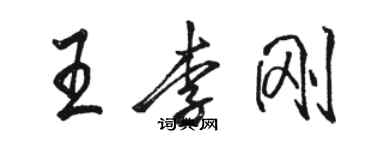 骆恒光王李刚行书个性签名怎么写