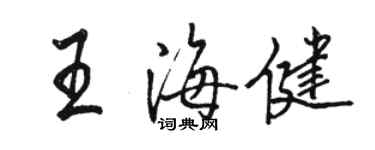 骆恒光王海健行书个性签名怎么写