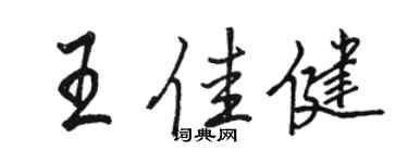 骆恒光王佳健行书个性签名怎么写