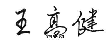 骆恒光王高健行书个性签名怎么写