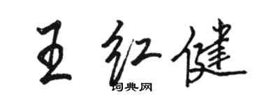 骆恒光王红健行书个性签名怎么写