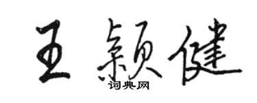 骆恒光王颖健行书个性签名怎么写